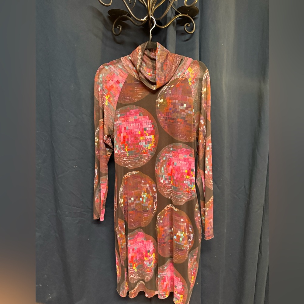 Rachel Antonoff Pink and Brown Long Sleeve Dress